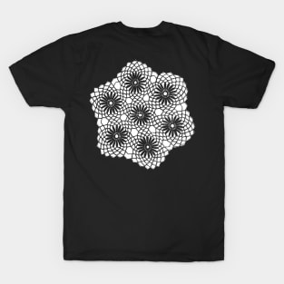 White Floral Lace Crochet Doily T-Shirt